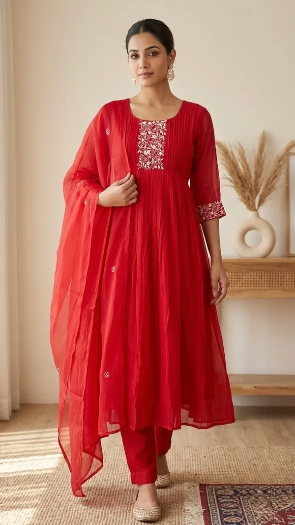 Red_Mul_Chanderi_With_Embroidered_Suit_Set