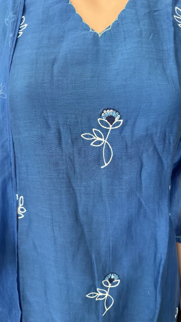 Blue_Mul_Chanderi_Suit_Set_With_Floral_Embroidery