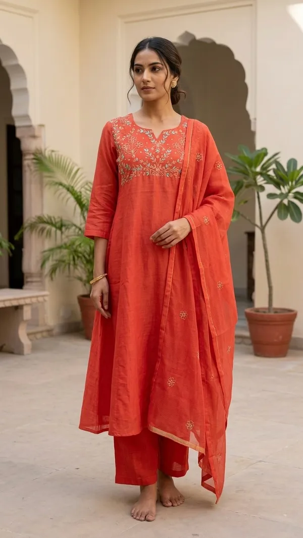 Coral_Mul_Chanderi_Suit_Set_With_Embriodery_And_Zardozi_Work