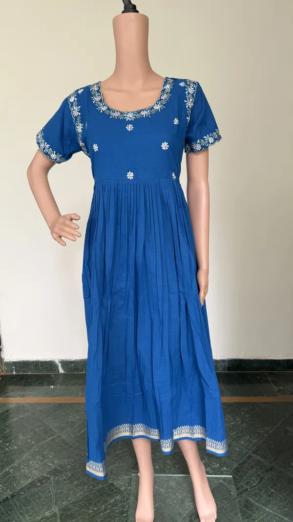 Royal_Blue_Embroidered_Dress_With_Floral_Detailing