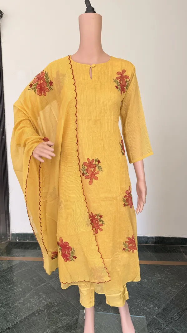 Yellow_Hand_Painting_And_Embroidered_Suit_Set