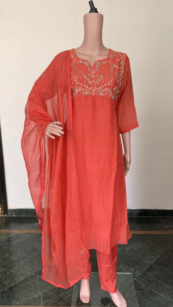 Coral_Mul_Chanderi_Suit_Set_With_Embriodery_And_Zardozi_Work