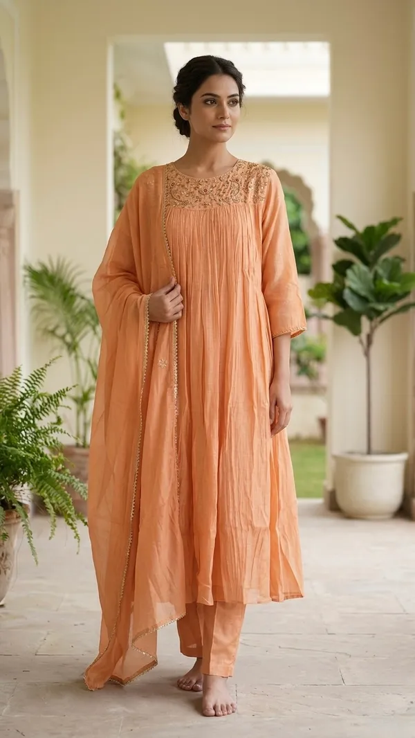 Peach_Zardosi_Work_Mul_Chanderi_Suit_Set