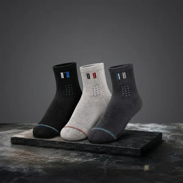 Multicolor_Cotton_Blend_Socks_For_Unisex_Pack_Of_3