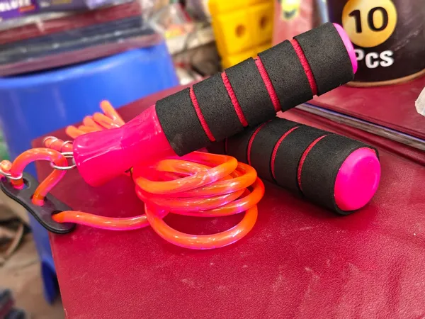 Pink_&_Orange_Pvc_&_Foam_Premium_Skipping_Rope