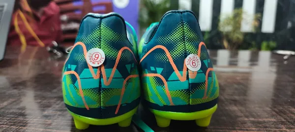 Turquoise_And_Neon_Yellow_Synthetic_And_Pu_Premium_Football_Boots_For_Men