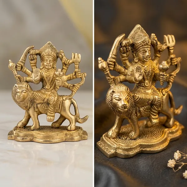 Brass_Traditional_Goddess_Durga_On_Lion_Idol