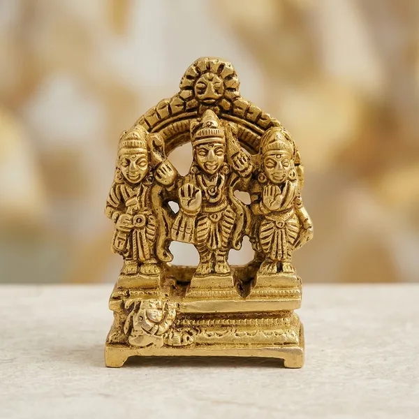 Brass_Traditional_Vishnu_Lakshmi_Saraswati_Idol