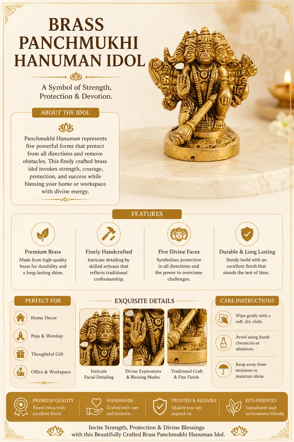 Brass_Traditional_Panch_Mukhi_Hanuman_Idol