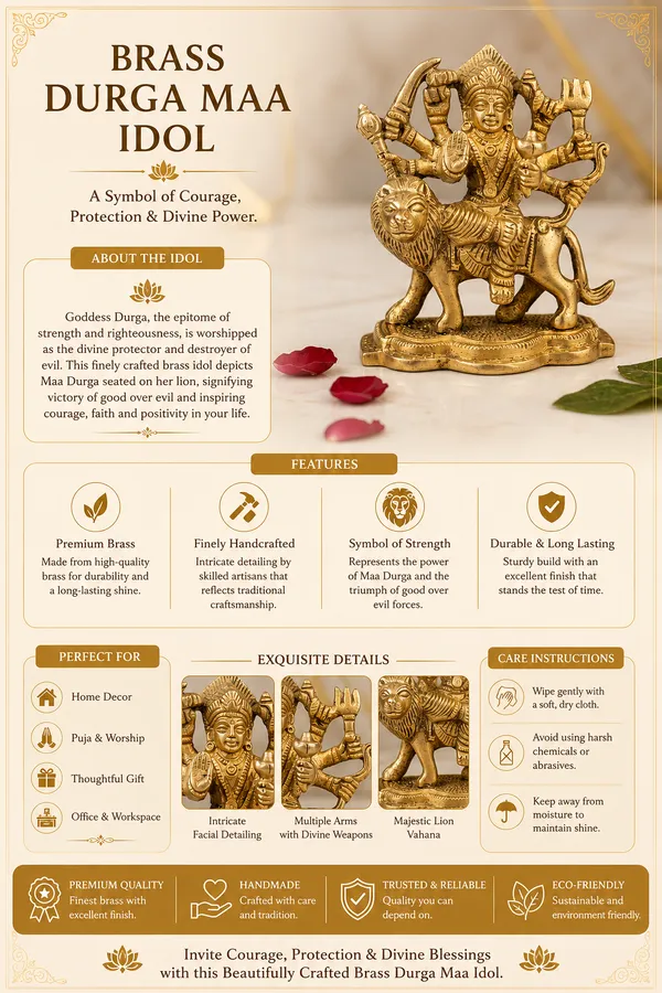 Brass_Traditional_Goddess_Durga_On_Lion_Idol