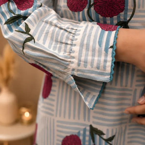 Floral_Breeze:_Aqua_Blue_Women’s_Floral_Cotton_Co-ord_Set