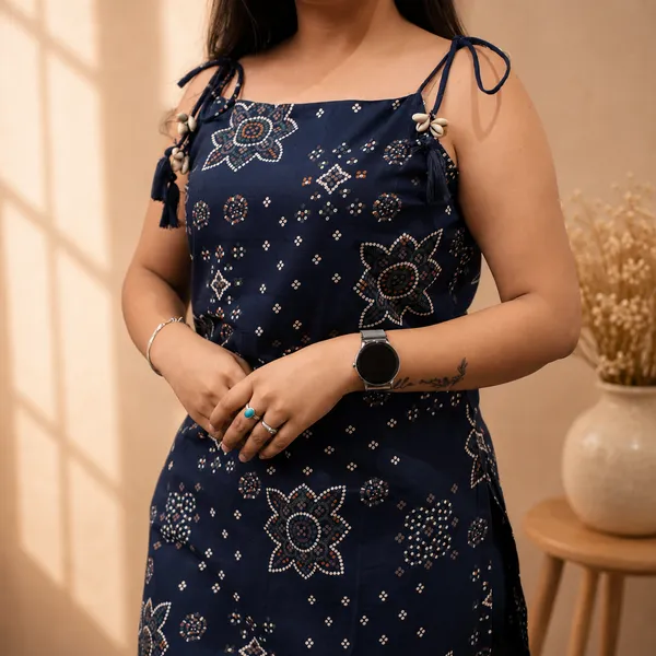 Women's_Bandhani_Print_Dori_Cotton_Co-ord_Set_–_Navy_Blue
