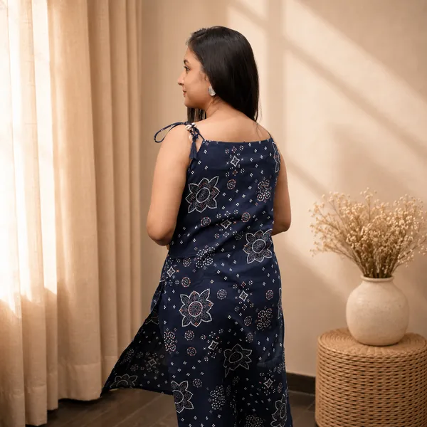 Women's_Bandhani_Print_Dori_Cotton_Co-ord_Set_–_Navy_Blue