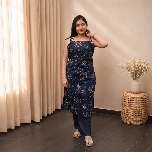 Women's_Bandhani_Print_Dori_Cotton_Co-ord_Set_–_Navy_Blue