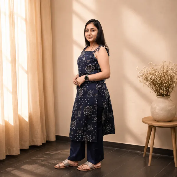 Women's_Bandhani_Print_Dori_Cotton_Co-ord_Set_–_Navy_Blue
