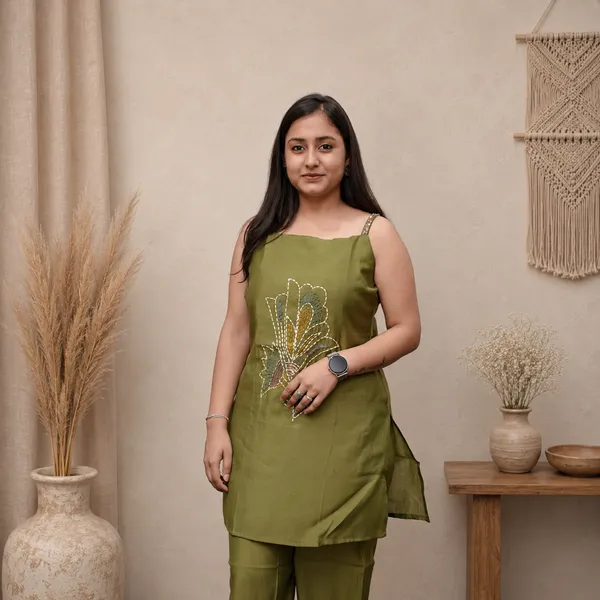Women’s_Sage_Kantha_Embroidery_2-Piece_Cotton_Co-ord_Set_with_Sequin_Detail