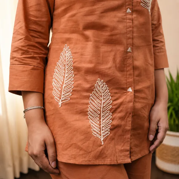 Women’s_Peach_Botanical_Leaves_2-Piece_Co-ord_Set