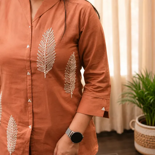 Women’s_Peach_Botanical_Leaves_2-Piece_Co-ord_Set