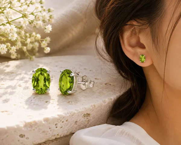 Natural_Peridot_Stud_Earrings_6x8mm_Oval_Gemstone_Studs_in_925_Sterling_Silver,_August_Birthstone_Earrings,_Minimalist_Green_Jewelry_Gift
