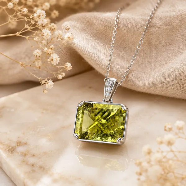 Lemon_Quartz_Pendant_Necklace_925_Sterling_Silver,_12x16mm_Octagon_Yellow_Gemstone_Pendant,_Gift_for_Her_Mom