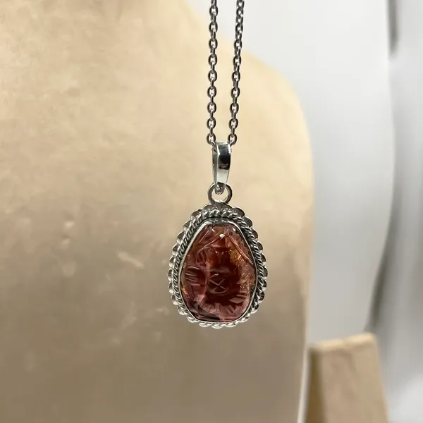 Natural_Tourmaline_Carved_Pendant_925_Sterling_Silver,_Handmade_Gemstone_Necklace,_Vintage_Style_Silver_Jewelry,_Gift_for_Her