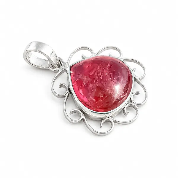 925_Sterling_Silver_Pink_Tourmaline_Pendant_Necklace,_Natural_Gemstone,_17x16mm_Handcrafted_Wire_Wrapped_Jewelry_Gift_for_Her