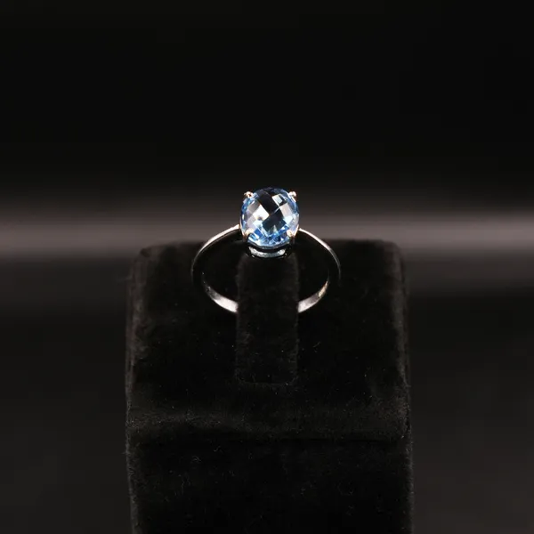 Handmade_Natural_Blue_Topaz_Ring,_925_Sterling_Silver_Dainty_Gemstone_8x10mm_Minimalist_Jewelry_Gift_for_her