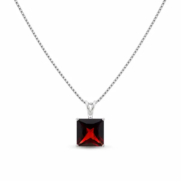 Handmade_Garnet_Pendant_Necklace,_925_Sterling_Silver,_12.7mm_Square_Cut_Red_Gemstone,_Minimalist_Solitaire_Jewelry