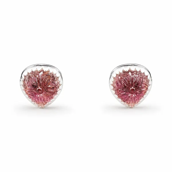 Pink_Tourmaline_Halo_Stud_Earrings_925_Sterling_Silver,_October_Birthstone_Earrings,_Natural_Gemstone_Jewelry,_Gift_for_Her_Women