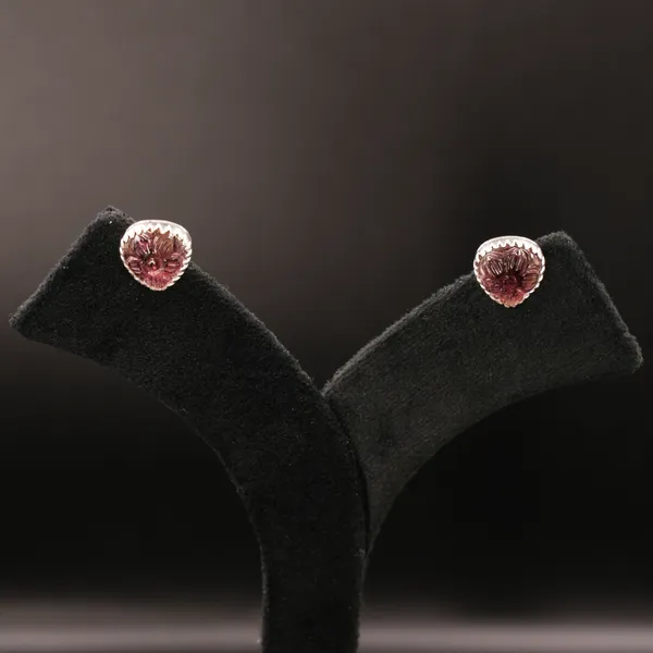 Pink_Tourmaline_Halo_Stud_Earrings_925_Sterling_Silver,_October_Birthstone_Earrings,_Natural_Gemstone_Jewelry,_Gift_for_Her_Women