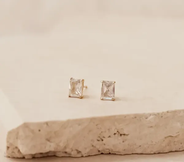 925_Sterling_Silver_Emerald_Cut_Zircon_Stud_Earrings,_4x6mm_Minimalist_Dainty_Jewelry