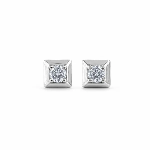 925_Sterling_Silver_Stud_Earrings,_Cubic_Zirconia_Diamond_Look,_4mm_Minimalist_Everyday_Minimalist_Handmade_Jewelry
