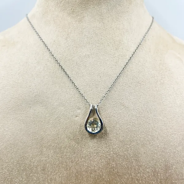 Handmade_Teardrop_White_Topaz_Pendant_Necklace,_925_Sterling_Silver,_9.5mm_Minimalist_Gemstone_Jewelry
