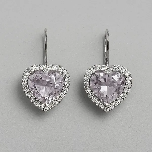 9mm_Pink_Amethyst_Heart_Halo_Drop_Earrings,_Sterling_Silver,_Rose_Gold_Plated