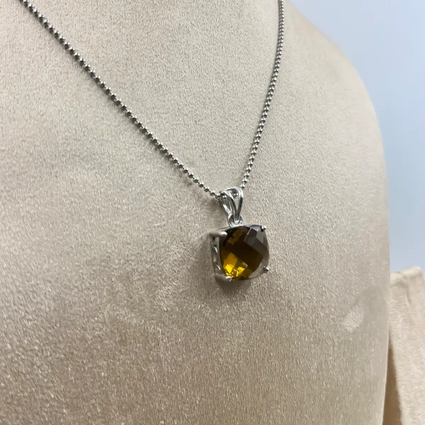 Handmade_Beer_Quartz_Cushion_Cut_Pendant_Necklace,_925_Sterling_Silver_14mm_Minimalist_Jewelry_Gift_for_her