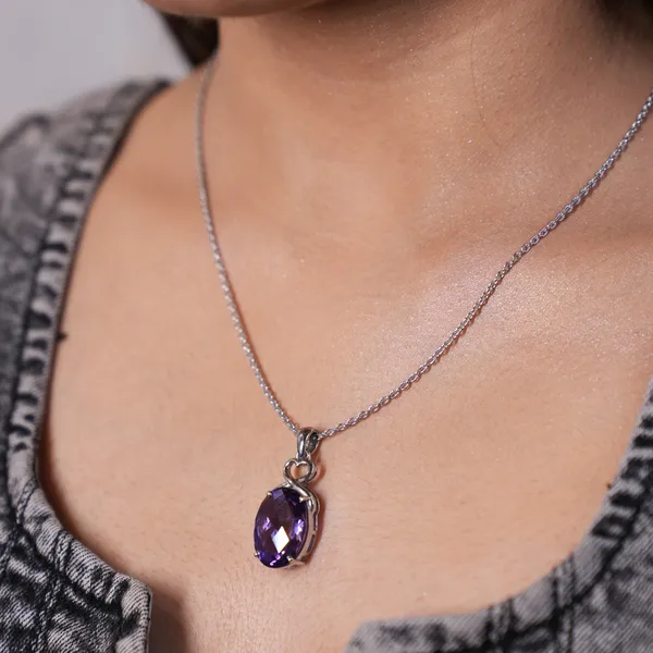 Natural_Amethyst_Pendant,_925_Sterling_Silver_Boho_Necklace,_13x18mm_Dainty_Minimalist_February_Birthstone,_Birthday_Gift