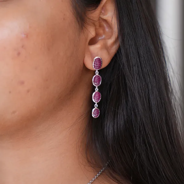 Handmade_Ruby_Oval_Carved_Ruby_Drop_Earrings,_Sterling_Silver_Dangle_Jewelry,_Gift_for_Mom