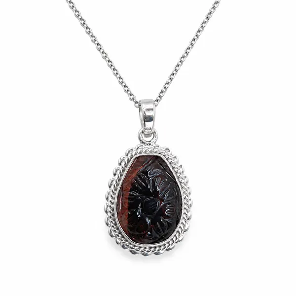 Natural_Tourmaline_Carved_Pendant_925_Sterling_Silver,_Handmade_Gemstone_Necklace,_Vintage_Style_Silver_Jewelry,_Gift_for_Her