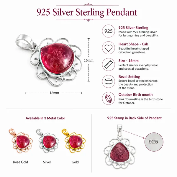 925_Sterling_Silver_Pink_Tourmaline_Pendant_Necklace,_Natural_Gemstone,_17x16mm_Handcrafted_Wire_Wrapped_Jewelry_Gift_for_Her