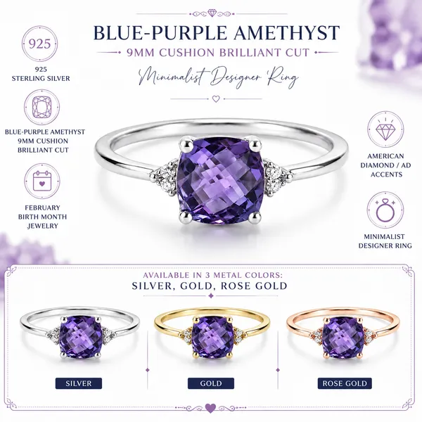 Amethyst_Ring_925_Sterling_Silver,_9mm_Cushion_Cut_Purple_Gemstone_Ring,_February_Birthstone_Promise_Gift_for_Her