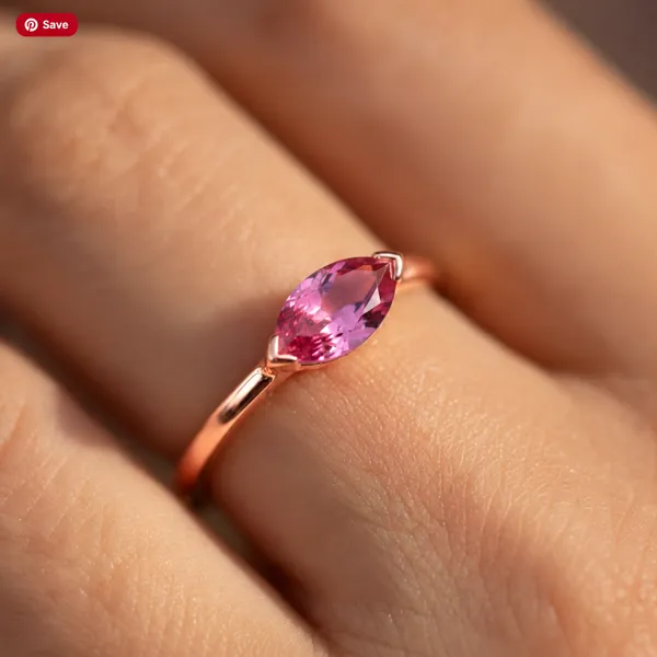 Marquise_Cut_Pink_Tourmaline_Ring,_925_Sterling_Silver,_Minimalist_Stacking_Band_4x8mm_Stone_Ring_Jewelry