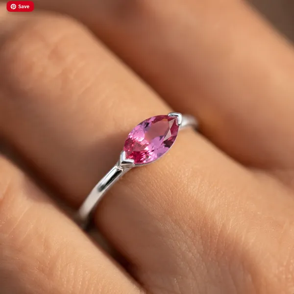 Marquise_Cut_Pink_Tourmaline_Ring,_925_Sterling_Silver,_Minimalist_Stacking_Band_4x8mm_Stone_Ring_Jewelry
