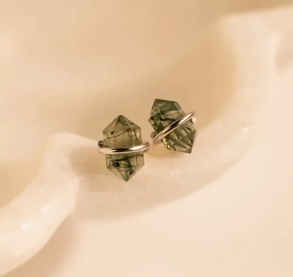 Moss_Agate_Hexagon_Stud_Earrings,_925_Sterling_Silver_Gemstone_Studs,_4x6mm_Moss_Agate,_Minimalist_Nature_Inspired_Jewelry,_Gift_for_Her