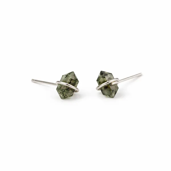 Moss_Agate_Hexagon_Stud_Earrings,_925_Sterling_Silver_Gemstone_Studs,_4x6mm_Moss_Agate,_Minimalist_Nature_Inspired_Jewelry,_Gift_for_Her