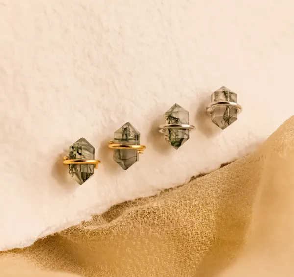 Moss_Agate_Hexagon_Stud_Earrings,_925_Sterling_Silver,_Minimalist_Nature_Jewelry