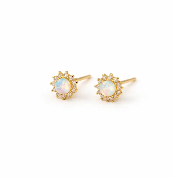 Opal_Halo_Stud_Earrings,_925_Sterling_Silver_Halo_Studs,_4mm_Round_Opal_Earrings,_Minimalist_Everyday_Jewelry,_Gift_for_Her