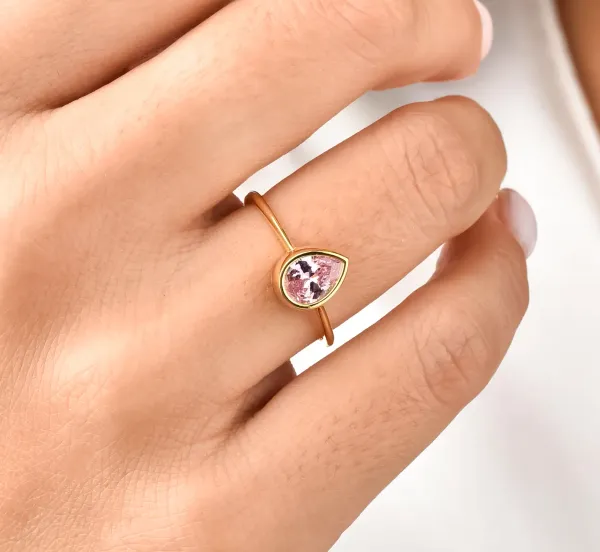 Pear_Cut_Pink_Tourmaline_Ring,_925_Sterling_Silver,_5x7mm_Minimalist_Gemstone_Jewelry_Gift_for_Her