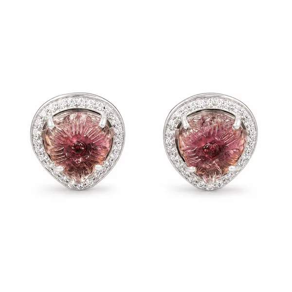 Pink_Tourmaline_Halo_Stud_Earrings,_925_Sterling_Silver,_Natural_Gemstone_Size_12x13mm_Jewelry