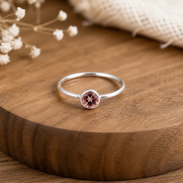 5mm_Multi_Tourmaline_Ring_925_Sterling_Silver_Ring,_Rainbow_Gemstone_Ring,_October_Birthstone_Jewelry,_Gift_for_Her_Rose_Gold_&_Yellow_Gold_Ring
