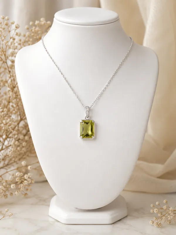 Lemon_Quartz_Pendant_Necklace_925_Sterling_Silver,_12x16mm_Octagon_Yellow_Gemstone_Pendant,_Gift_for_Her_Mom